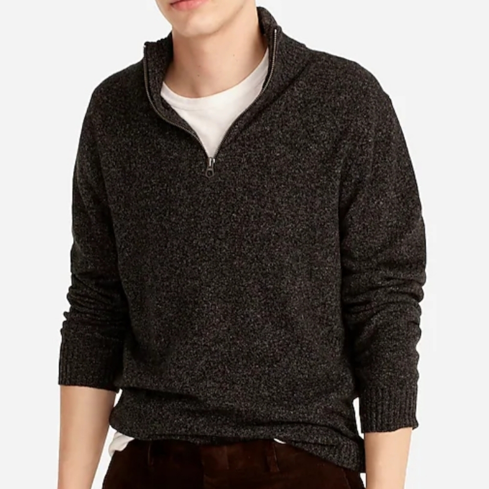J. Crew Merino Wool Pullover, J.CREW ITALIAN MERINO Slim, smoky gray, L